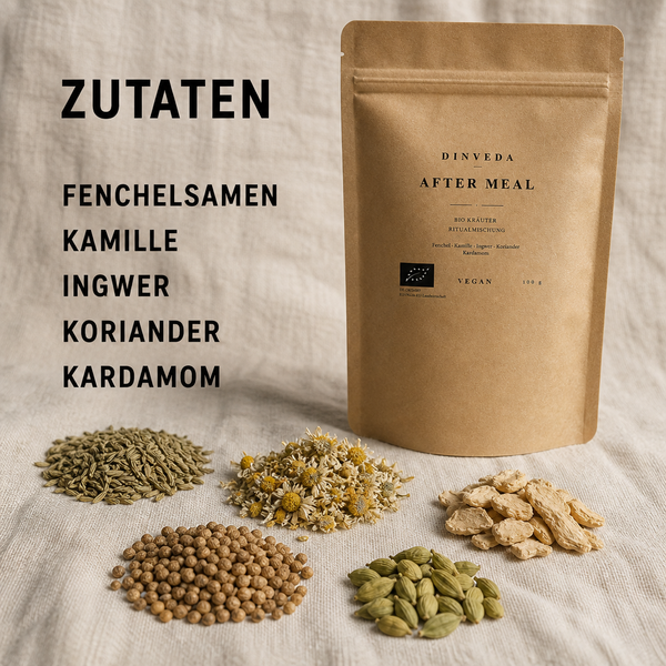 After Meal Tee – Bio-Kräuter- und Gewürzmischung Tee mit Fenchel, Kamille & Ingwer