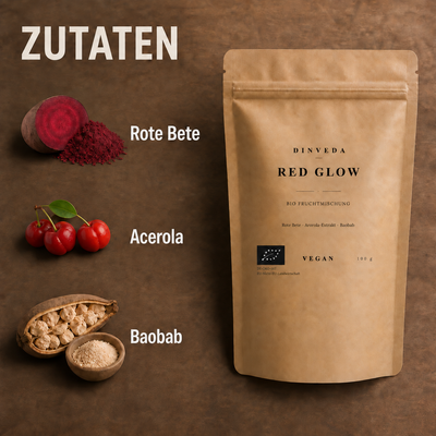 Red Glow - Bio Pflanzenmischung mit Roter Bete, Acerola & Baobab