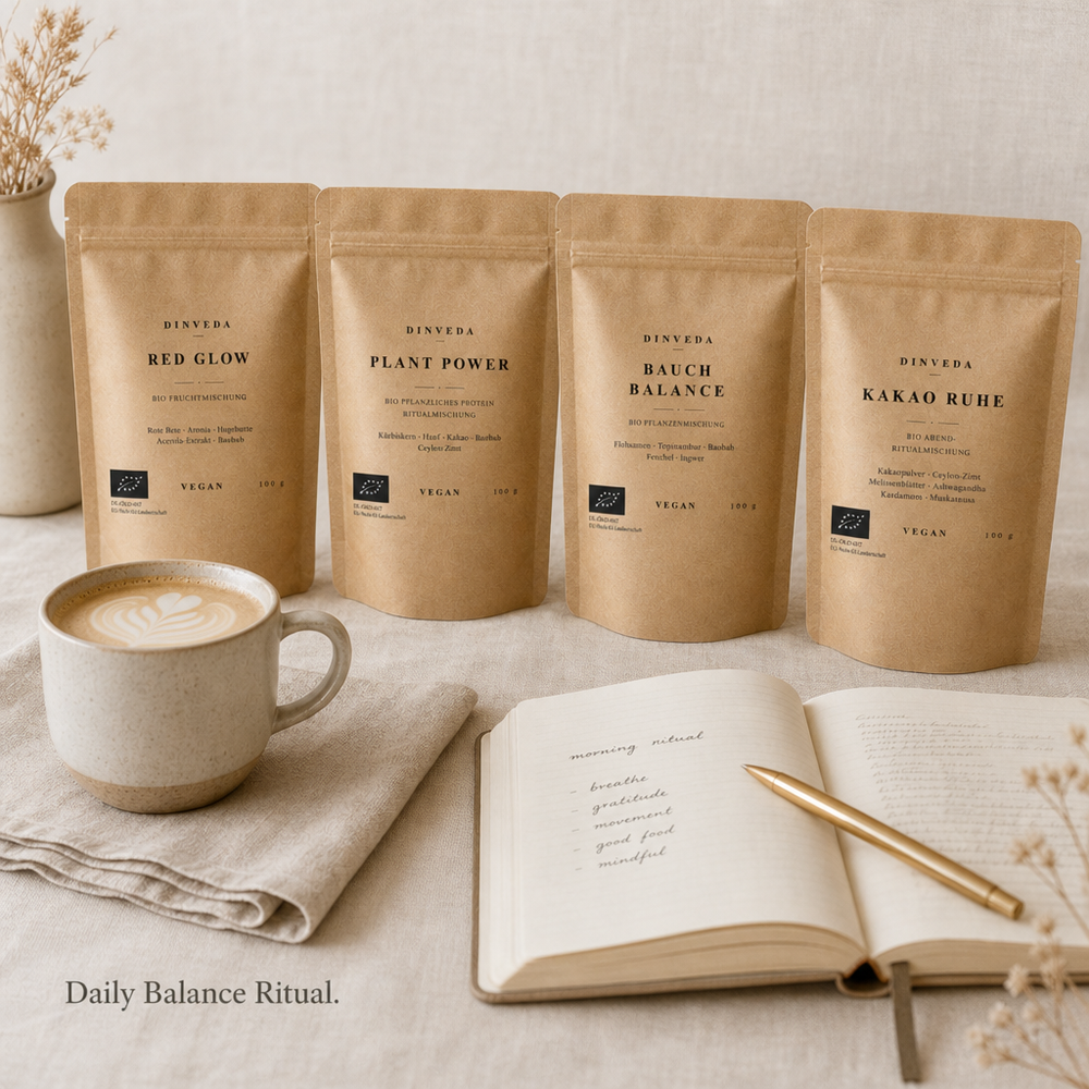 Daily Balance Ritual – 4 DinVeda-Mischungen im Set