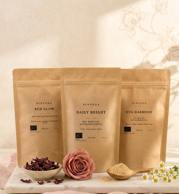 Frauen Glow Ritual – Red Glow, Daily Bright & Ova Harmony im Set