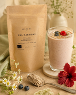 Ova Harmony Bio Frauenritual als cremiger Bloom Latte mit pflanzlicher Milch und floralen Zutaten
