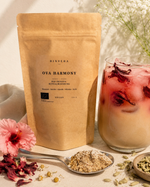 DinVeda Ova Harmony Pulver in Pink Bloom Bowl mit Beeren, Joghurt und Hibiskus
