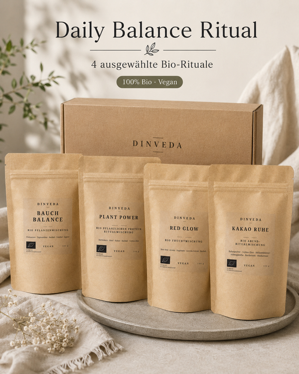 Daily Balance Ritual – 4 DinVeda-Mischungen im Set